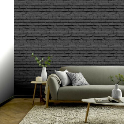 sofa wall brick wallpaper