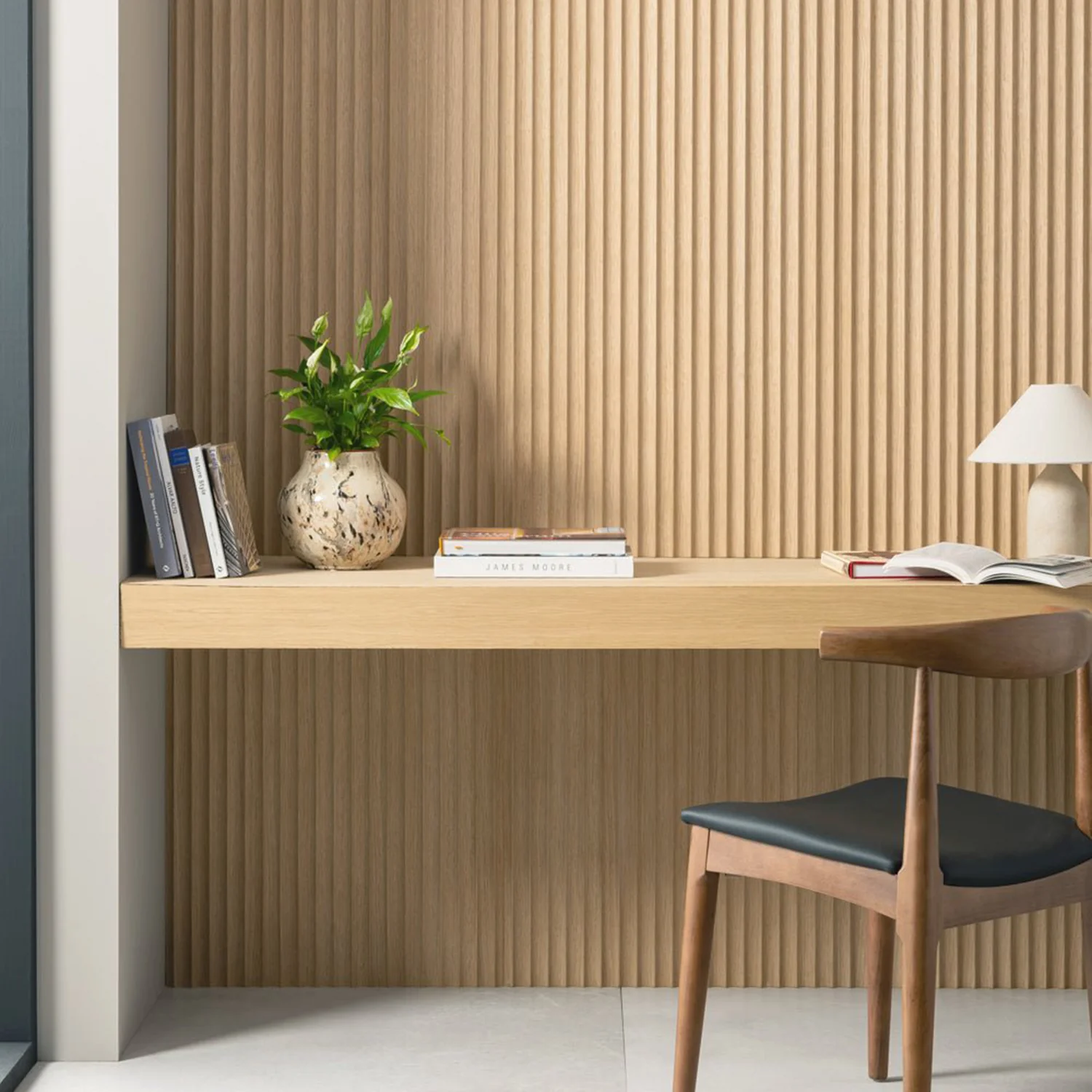 Arborelle Natural Oak Fluted Wood Wall Panel 1 Arborelle Natural Oak Fluted Wood Wall Panel