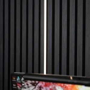 SlatWall Acoustic Black Slatted Wall Panel