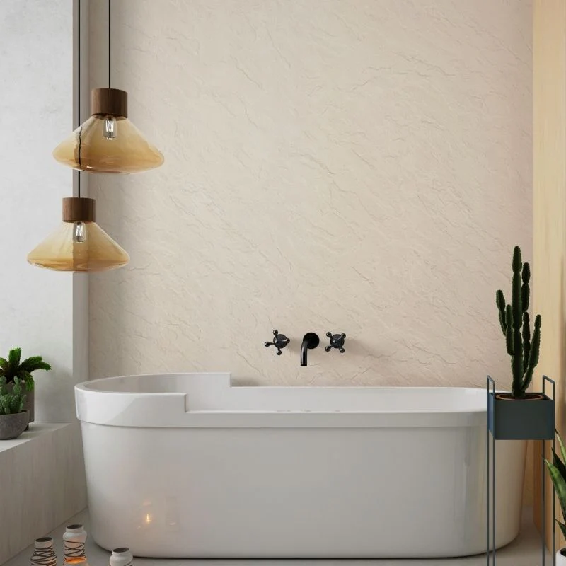 Beige Slate 1.0x2.4m Shower PVC Panel 1 Beige Slate 1.0x2.4m Shower Panel
