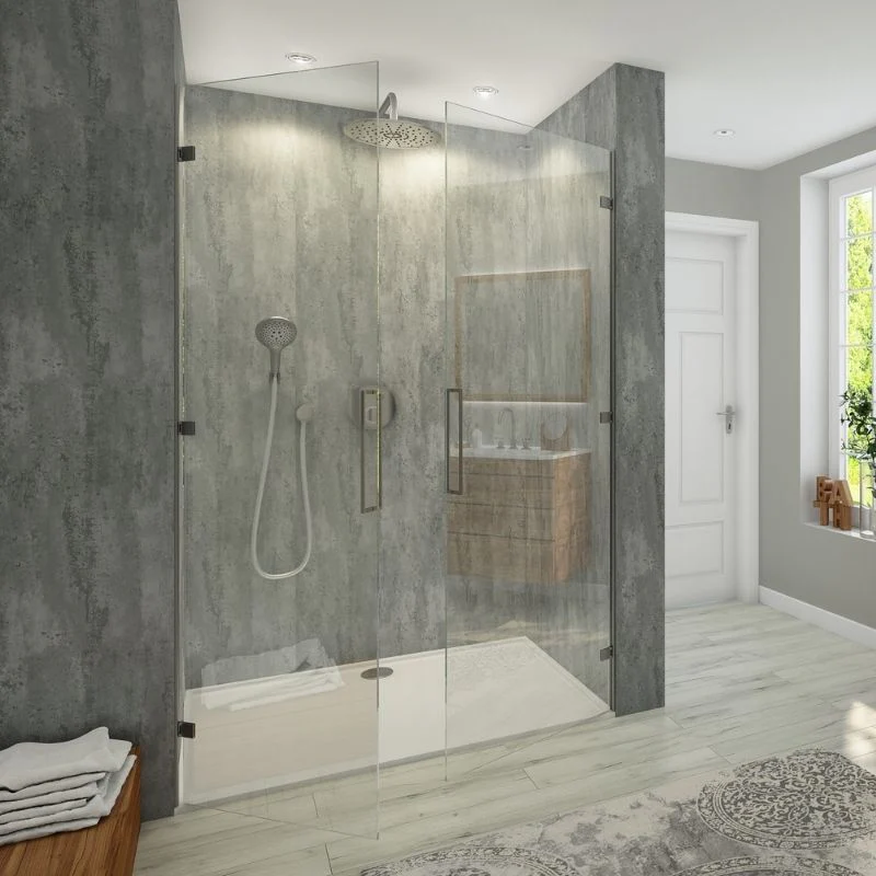 Brushed Silver 1.0m Shower Panel 1 Brushed Silver 1.0m Shower Panel