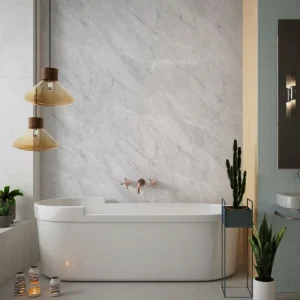 Dark Grey Marble 1.0m Shower Panel