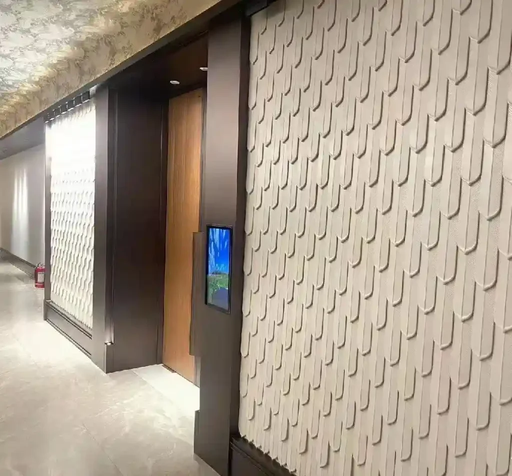 Elegant fluted wall panels enhancing luxury apartment interiors in Dubai