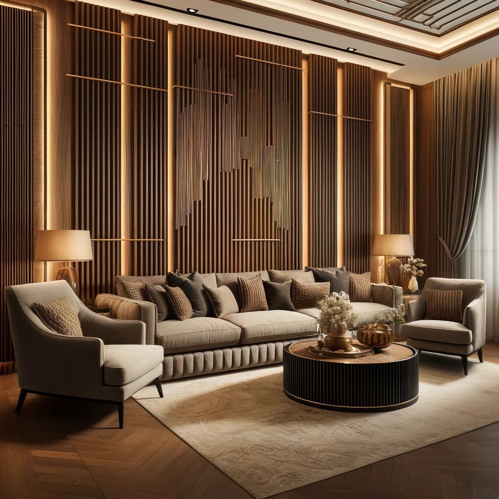 PVC Wall Panels in living Room