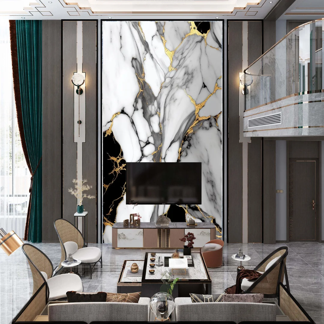Black & White UV Marble Panels – Midnight Majesty PVC Duo-Tone 3 Black & White UV Marble Panels – Midnight Majesty PVC Duo-Tone - Image 3