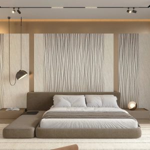 Contour (Champagne) - Fabric Wall Panel
