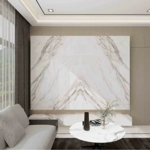 Dual Divinity UV Marble Panel – White Book Match Finish