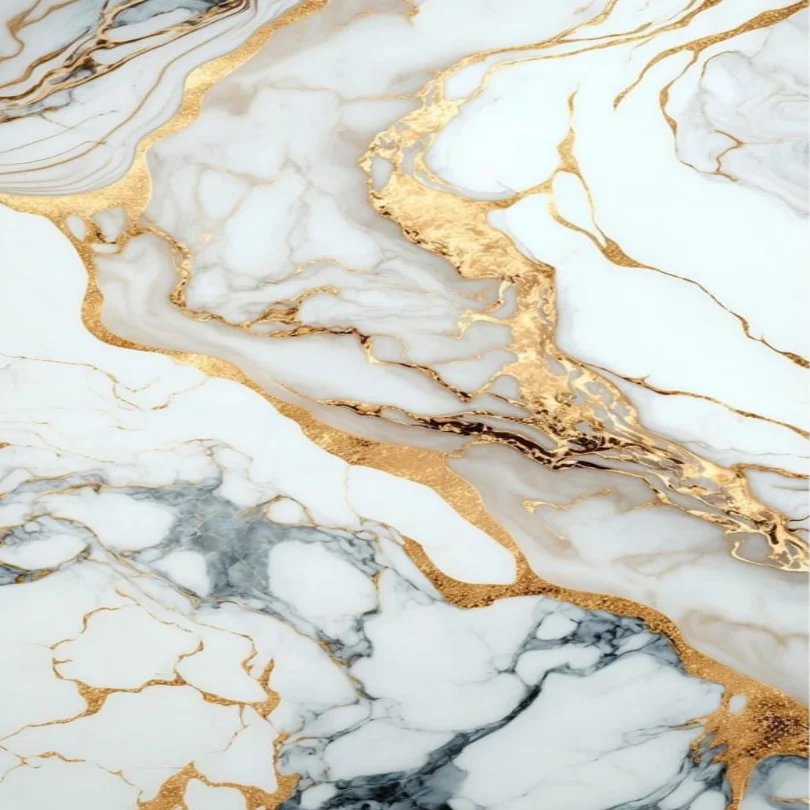 Elegant White Gold UV Marble Decorative Panels 2 Elegant White Gold UV Marble Decorative Panels - Image 2