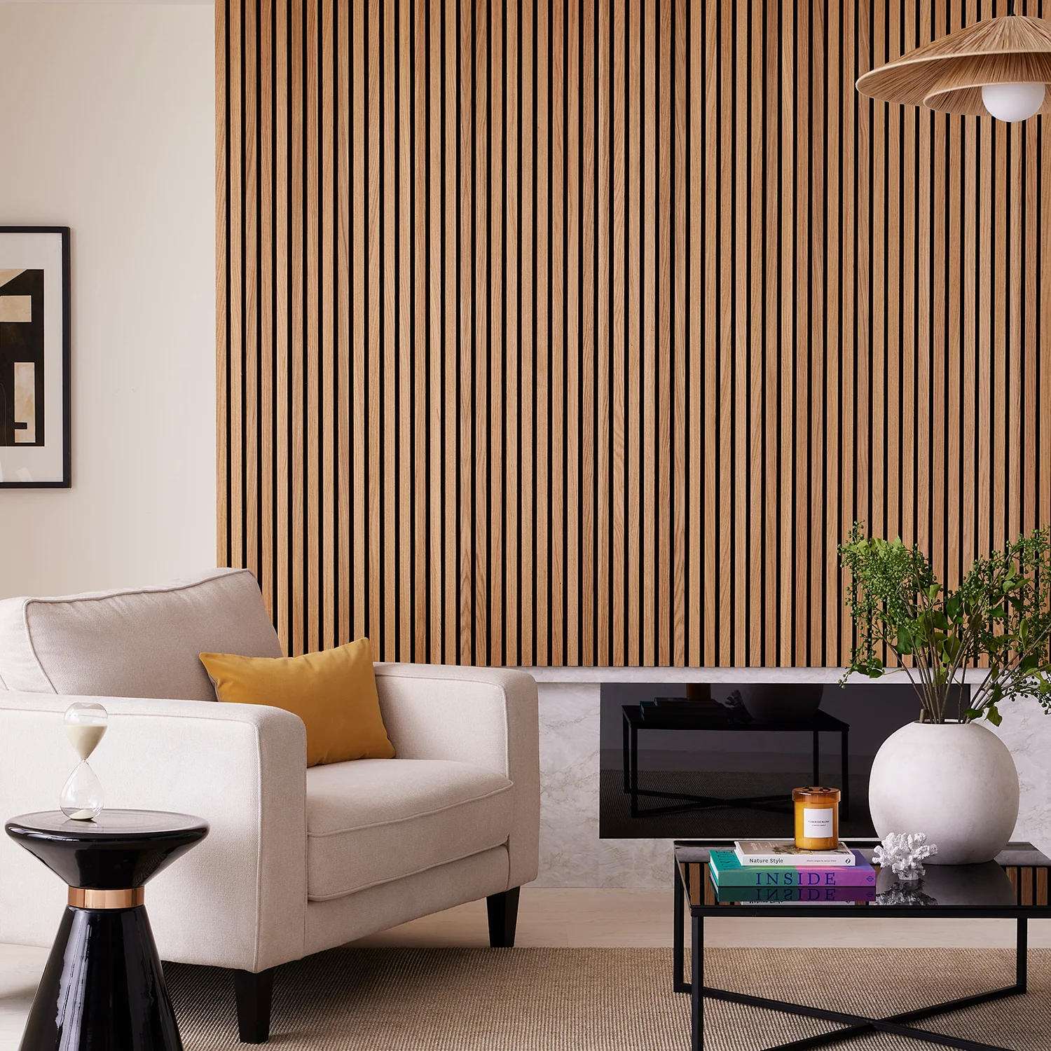Honey Oak Slatted Acoustic Wall Panel 4 Honey Oak Slatted Acoustic Wall Panel