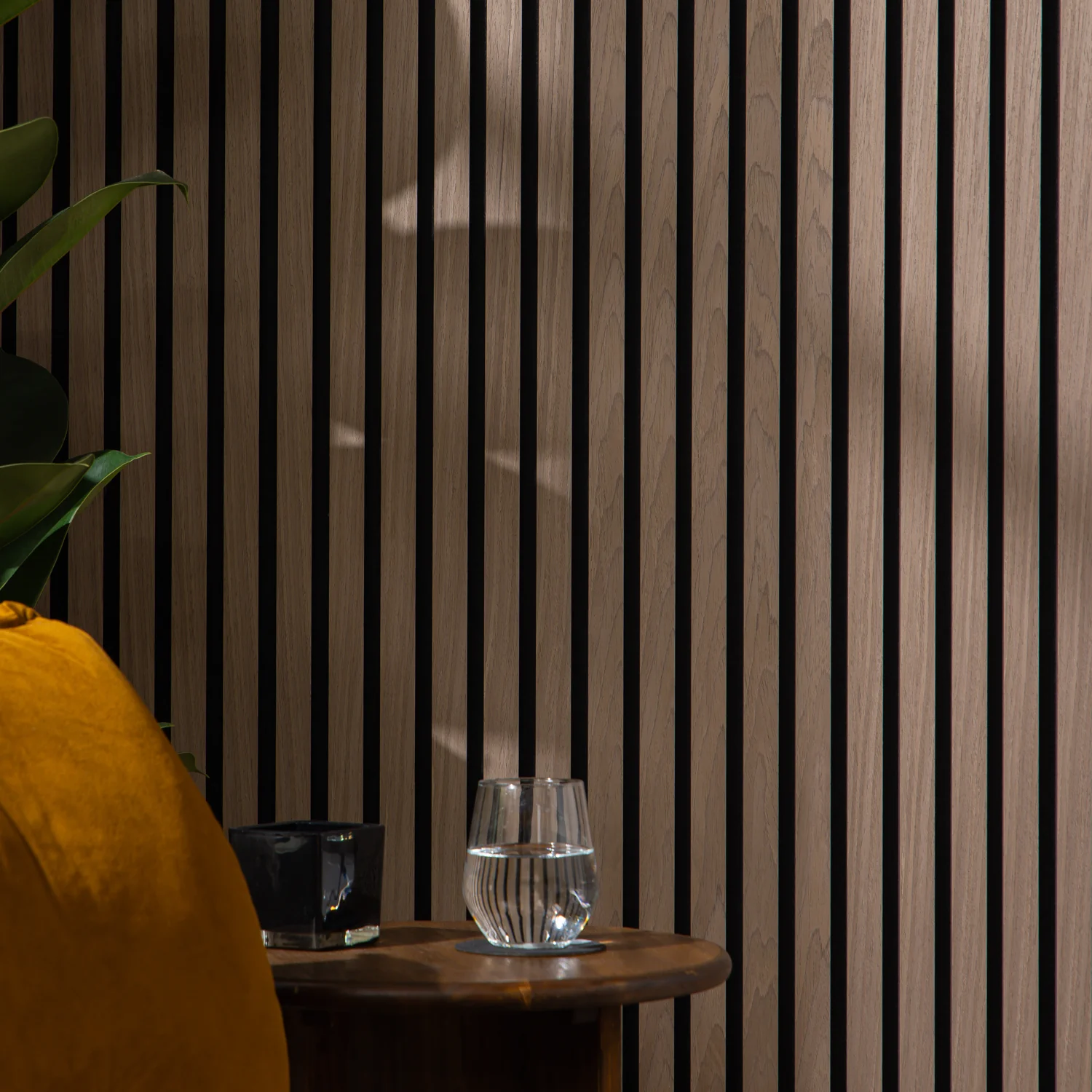 Walnut Slatted Acoustic Wall Panel 3 Walnut Slatted Acoustic Wall Panel