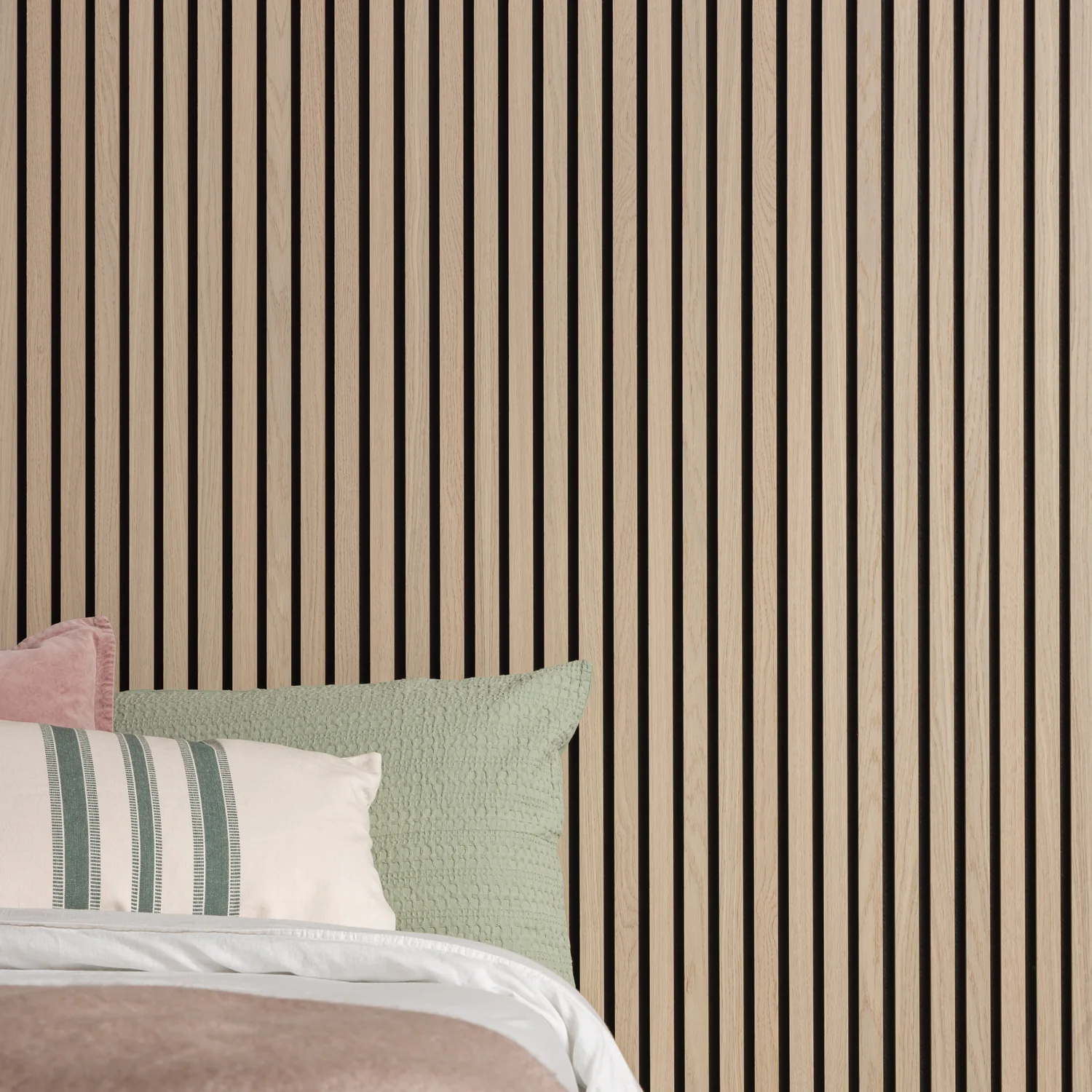 Washed Oak Slatted Acoustic Wall Panel 4 Washed Oak Slatted Acoustic Wall Panel
