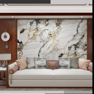 Water Proof Golden Dawn Decorative Book Match UV Wall Panel